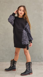 שמלת פרנצ'טרי שילוב מנומר