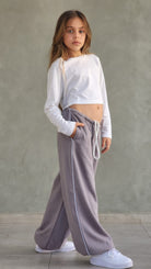 מכנס פרנצ'טרי ארוך עם פספול צד