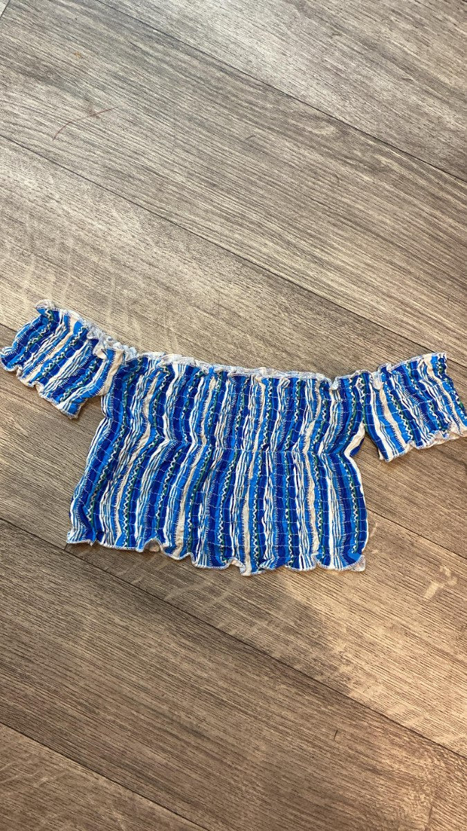 חולצת סטרפלס כיווצים לילדה נערה