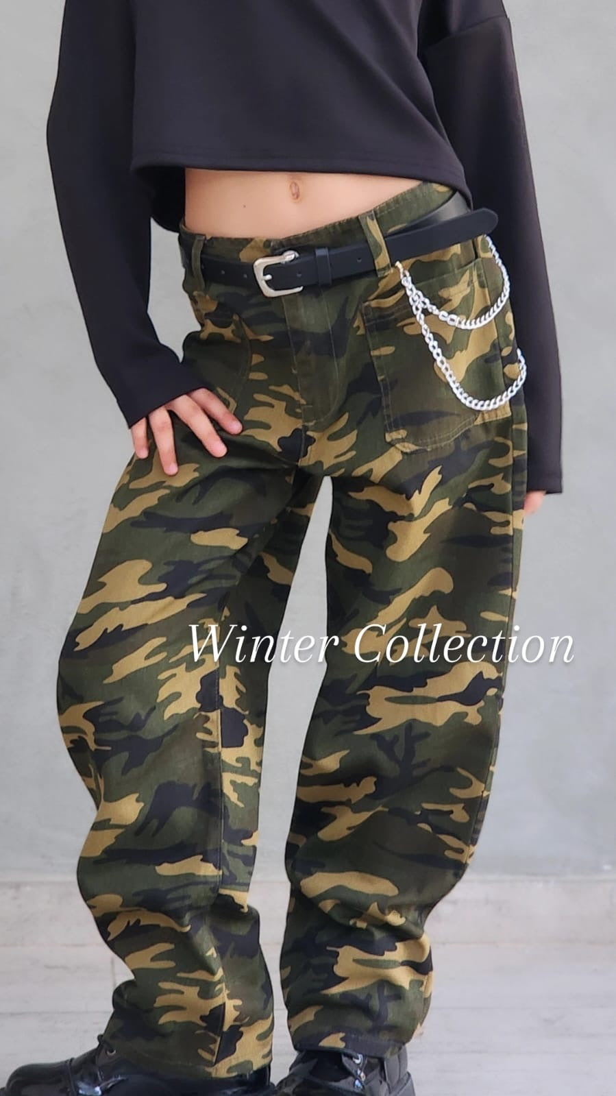 חולצה שרוול ארוך  ומכנס צבאי