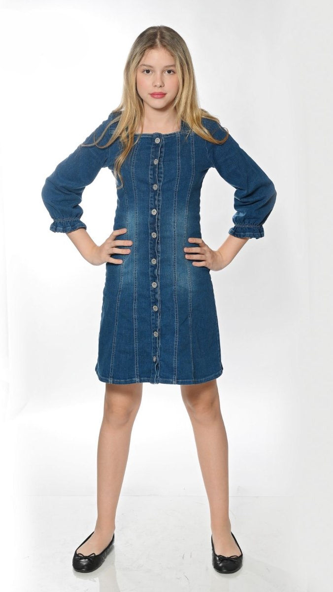 שמלת ג'ינס לייקרה סטון ווש