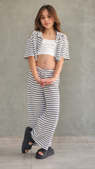 חליפה לבנות ונערות חולצה גופייה ומכנס