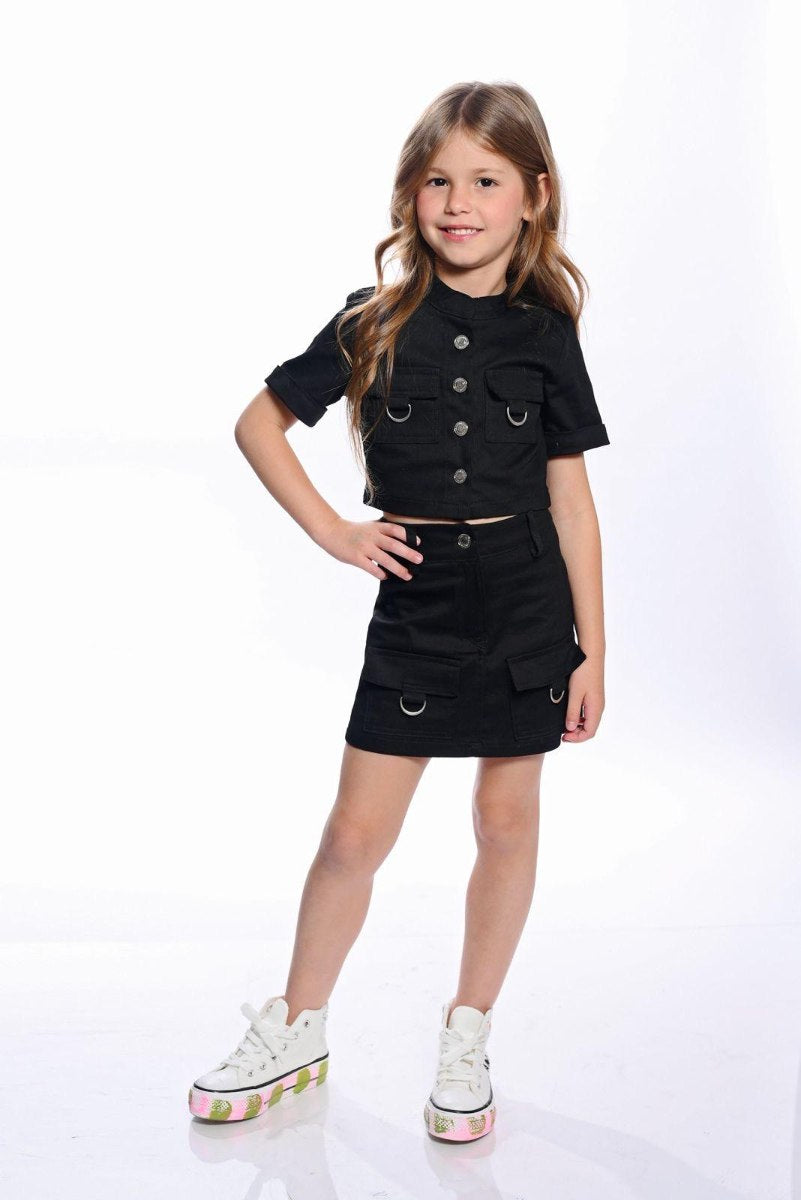 סט חצאית + ג'קט דגמח