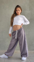 מכנס פרנצ'טרי ארוך עם פספול צד