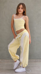 סט לילדות מכנס היפ הופ וגופייה
