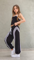 כנס היפ הופ אורבני לילדות ונערות בצבע שחור עם גופייה 