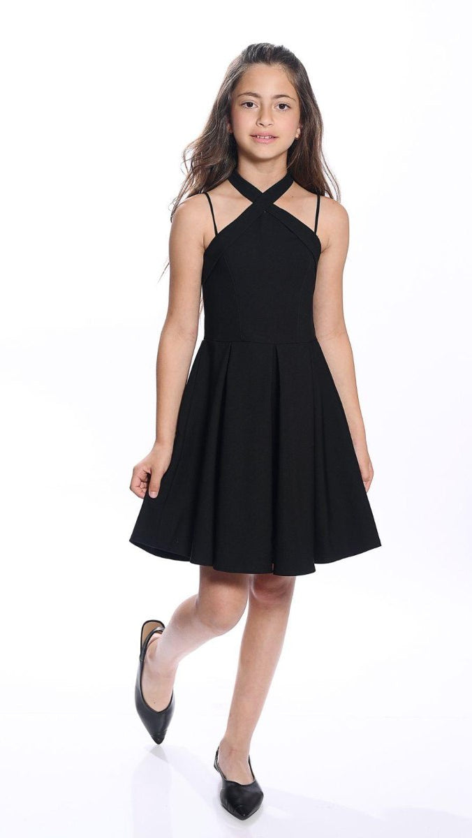שמלה לארוע לילדה בת מצווה שחורה