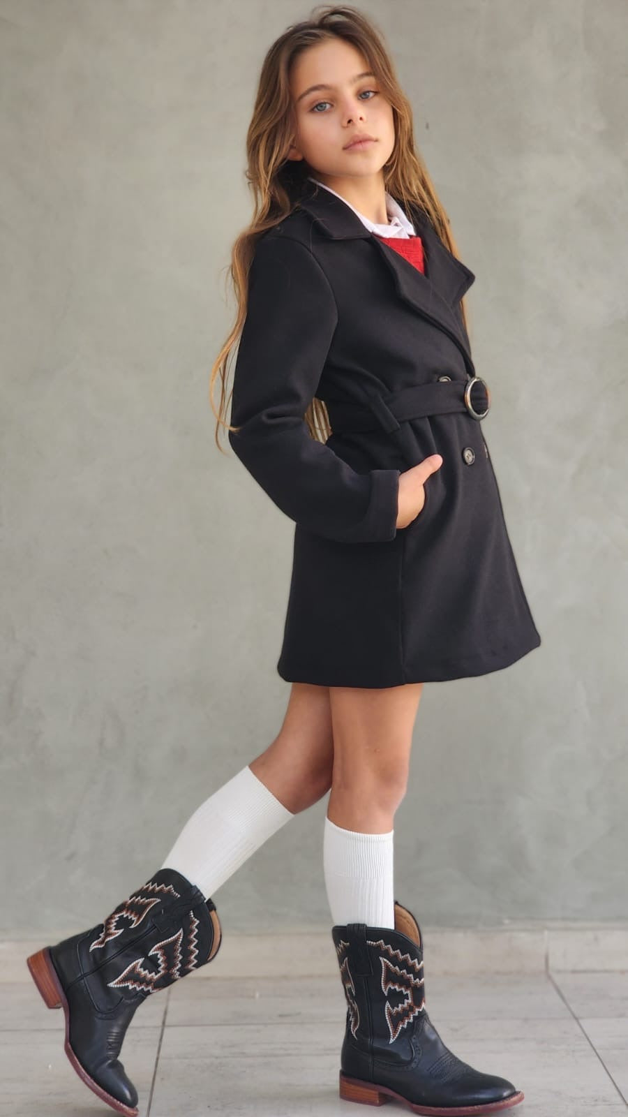 מעיל דמוי צמר ארוך