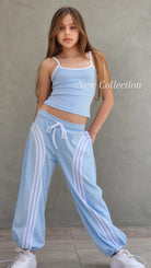 סט היפ הופ לילדות וגופייה תכלת DUNE KIDS
