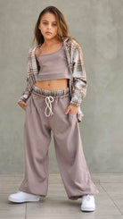 חליפה אינטרלוק מכנס חולצה גוזייה