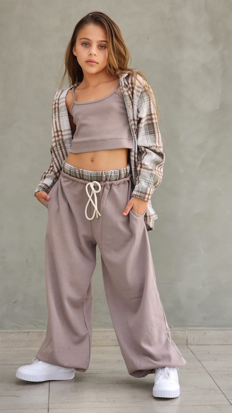 חליפה אינטרלוק מכנס חולצה גוזייה