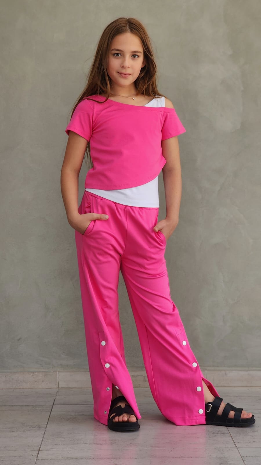 סט מכנס תיק תק וחולצה מג'רסי