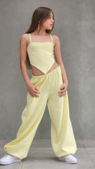 מכנסי היפ הופ לילדות חולצה וגופיה