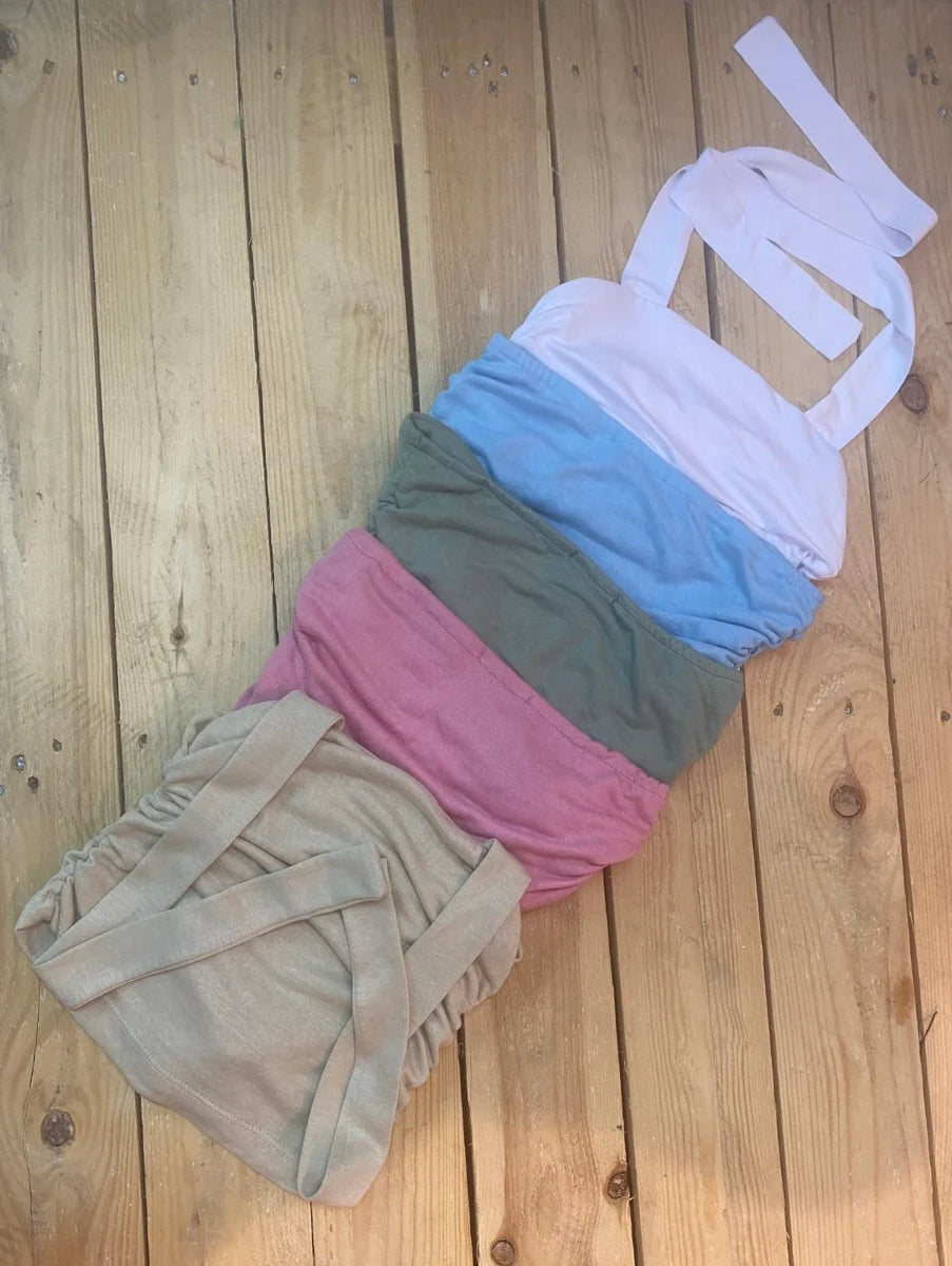  גופייה לילדה כיווץ קשירת גב 