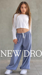 מכנס פרנצ'טרי ארוך עם פספול צד